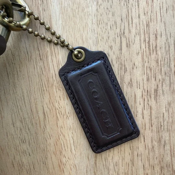 Coach Brown Woven Leather Kristin bag with Gold-tone Hardware - Picture 6 of 10